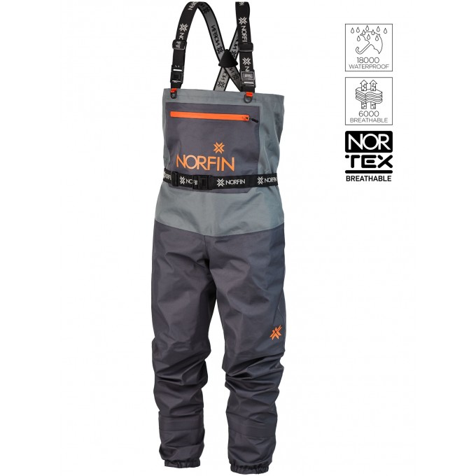 Полукомбинезон забродный NORFIN PILOT STOCKINGFOOT GRAY р.XLL 83329-04XL-L